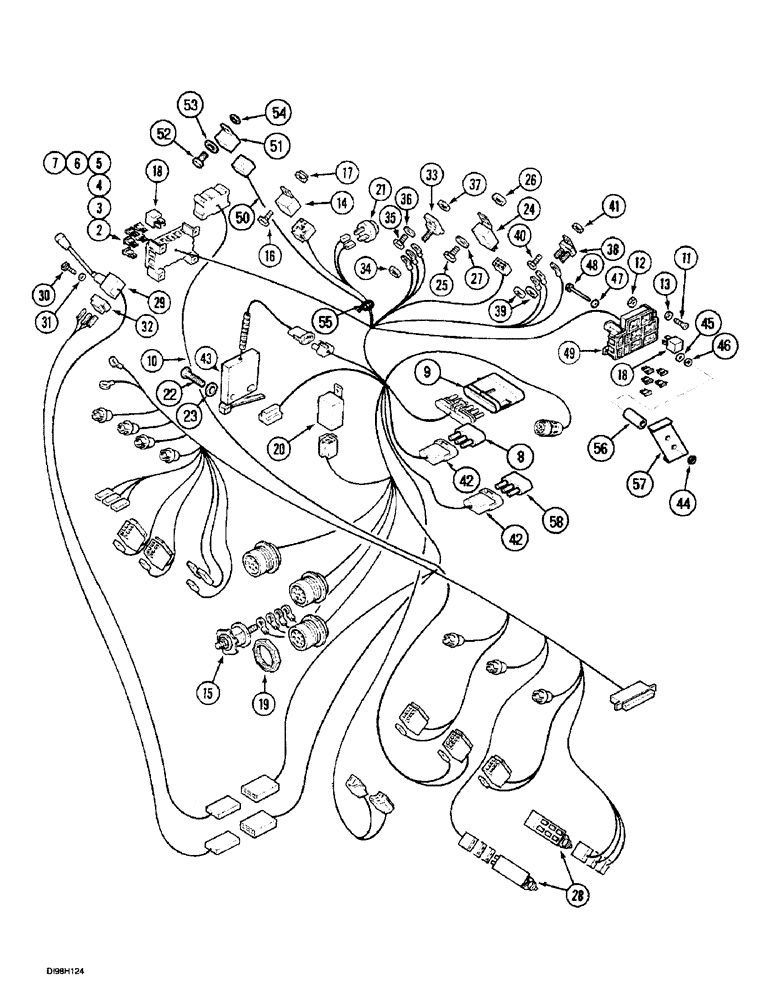 Схема запчастей Case IH 5150 - (4-28) - HARNESS - INSTRUMENT PANEL, (JJF1030000 - ) (04) - ELECTRICAL SYSTEMS