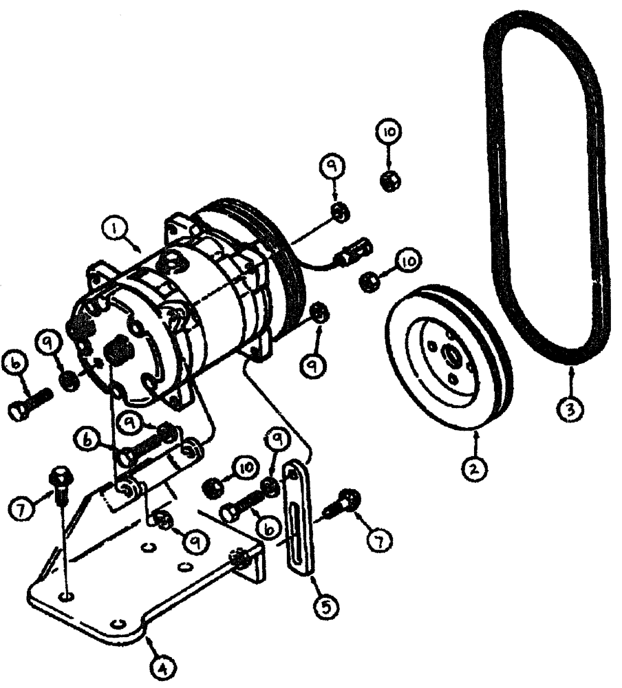 Схема запчастей Case IH FLX4300 - (01-010) - COMPRESSOR GROUP, A/C (FLX4300) (10) - CAB
