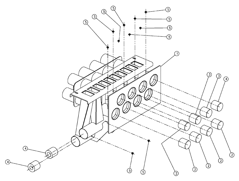 Схема запчастей Case IH 438 - (04-004) - VENTURI GROUP, MID, 3.0”, LH Boom Group
