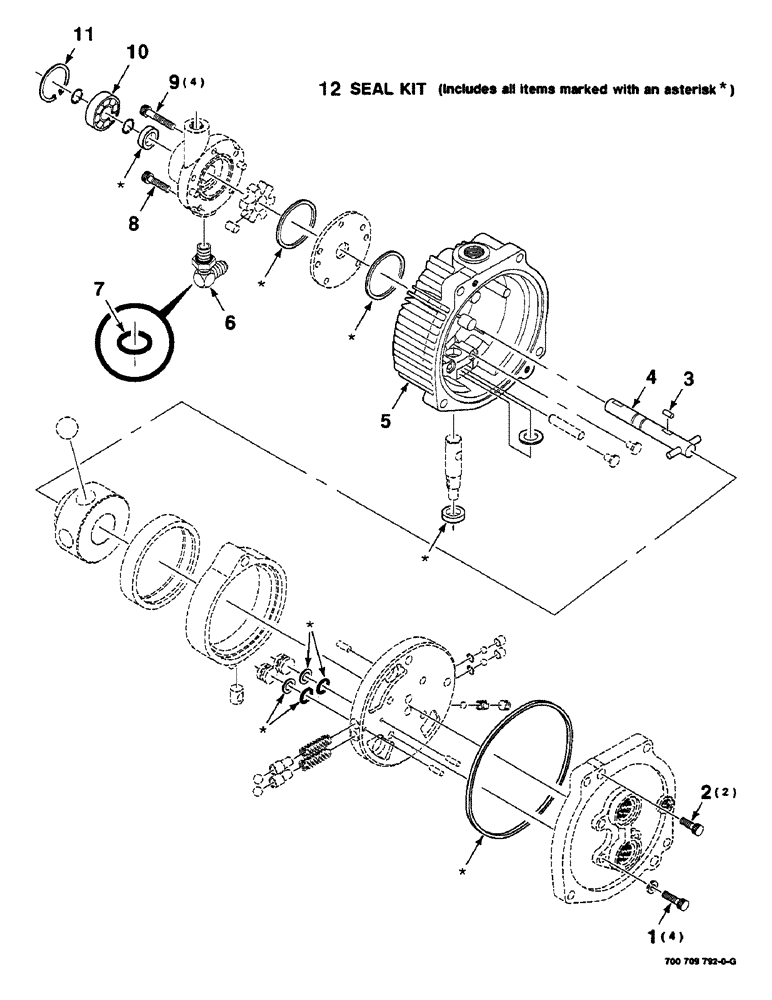 Схема запчастей Case IH 8830 - (9-080) - PUMP ASSEMBLY, VARIABLE, 700709792 HYDRAULIC PUMP ASSEMBLY COMPLETE (58) - ATTACHMENTS/HEADERS