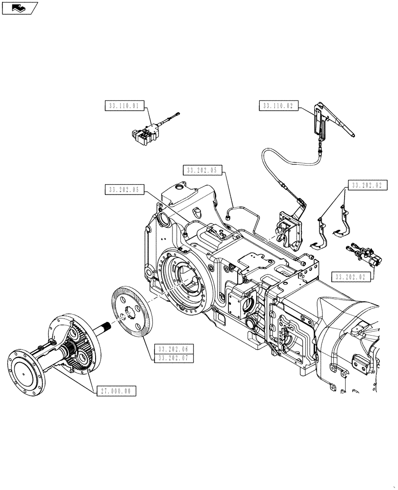 Схема запчастей Case IH PUMA 160 - (33.000.00) - PICTORIAL INDEX - BRAKES AND CONTROLS (33) - BRAKES & CONTROLS