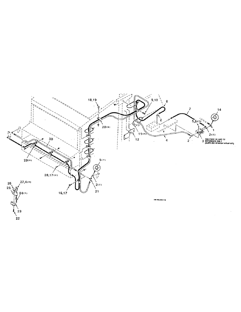 Схема запчастей Case IH 8460 - (08) - MESH WRAP ADAPTER KIT, HK50596, SERIAL NUMBER CFH0073001 THROUGH 0073010 