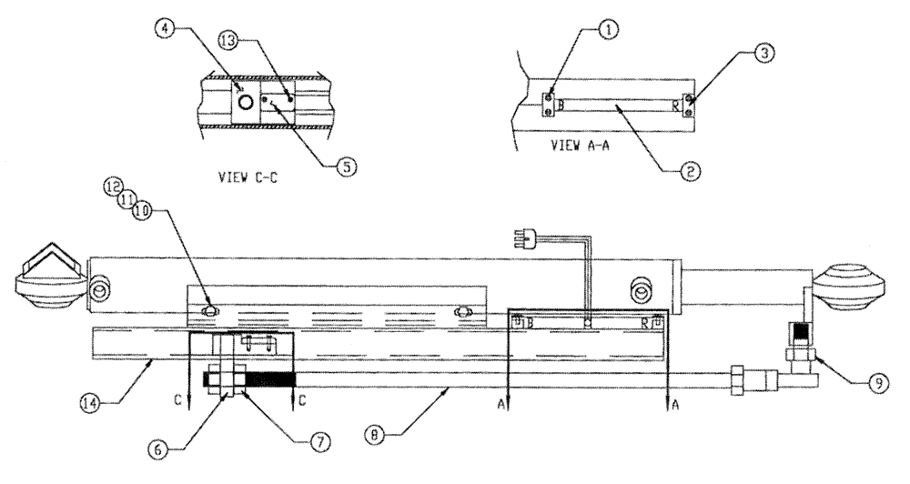 Схема запчастей Case IH PATRIOT II - (08-007) - BOOM ASSEMBLY SWITCH MOUNTING (90 BOOM) (09) - BOOMS