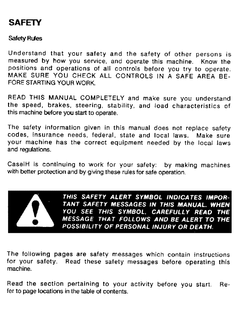 Схема запчастей Case IH ST54 - (01D) - SAFETY 