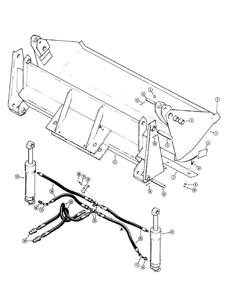 Схема запчастей Case IH 1529 - (182) - 4-IN-1 BUCKET 