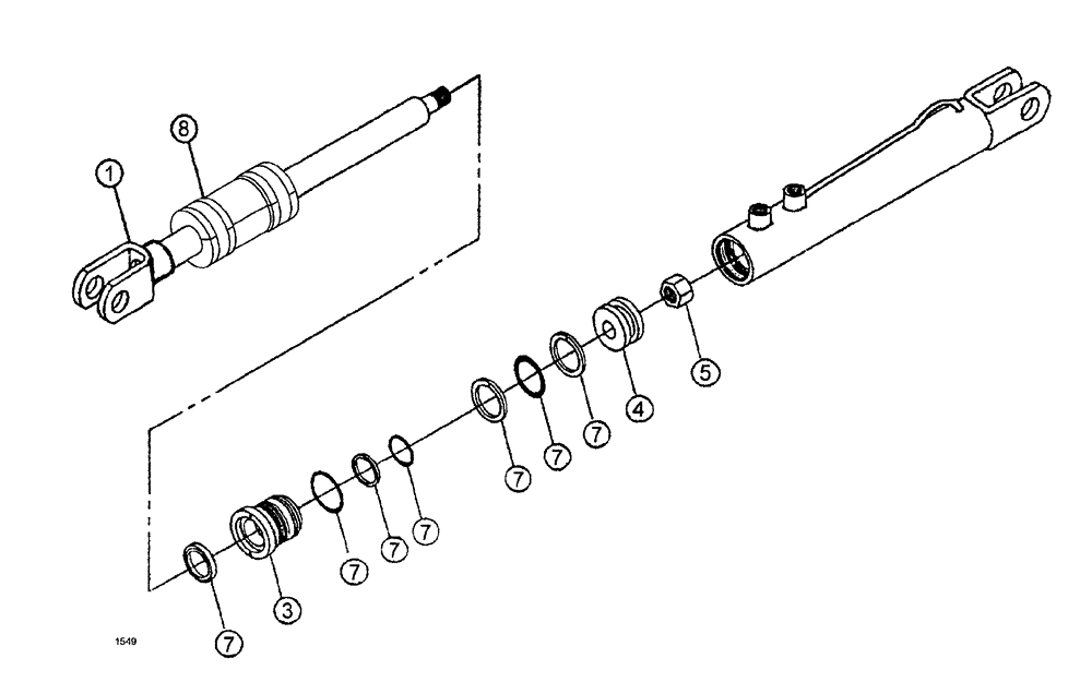 Схема запчастей Case IH SPX3185 - (152) - CYLINDERS, AXLE ADJUST (35) - HYDRAULIC SYSTEMS