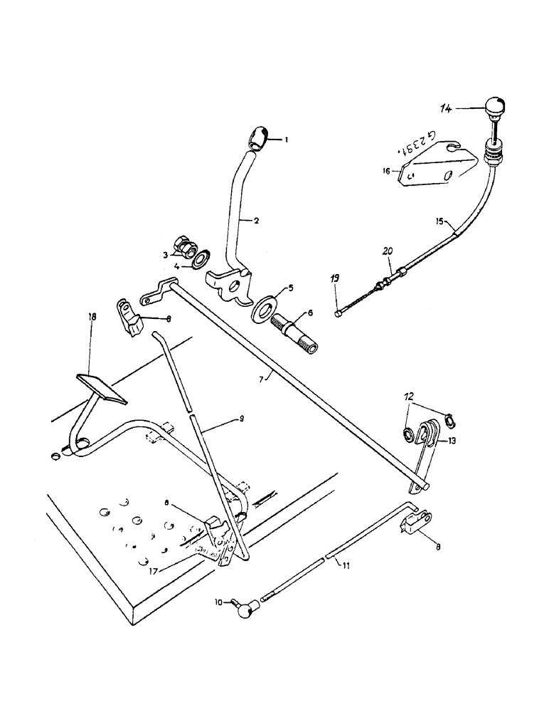 Схема запчастей Case IH 724 - (229) - HAND AND FOOT ACCELERATOR (09) - CHASSIS
