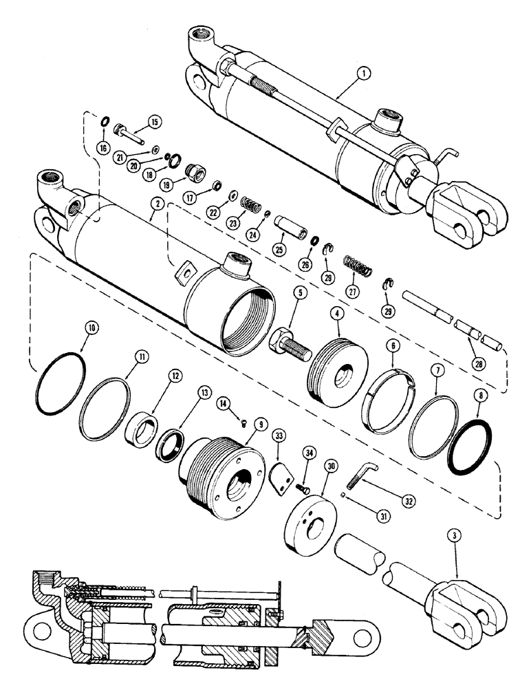 Схема запчастей Case IH 870 - (260) - 4" X 8" REMOTE HYDRAULIC CYLINDER, WITH HYDRAULIC LIMIT STOP (09) - CHASSIS/ATTACHMENTS