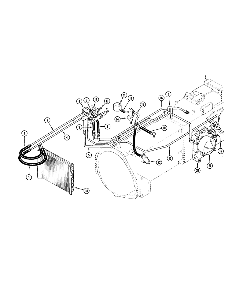 Схема запчастей Case IH 885 - (1-014) - PICTORIAL INDEX, HYDRAULIC AND BRAKE LINES (00) - PICTORIAL INDEX
