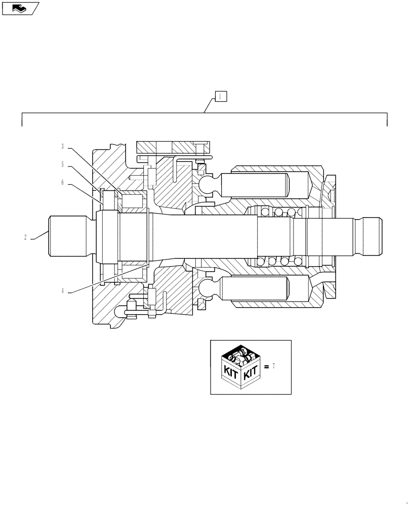 Схема запчастей Case IH 3230 - (29.100.11[02]) - RH HYDROSTATIC PUMP ROTARY, SN YCT032640 AND AFTER (29) - HYDROSTATIC DRIVE