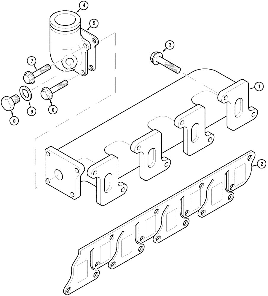 Схема запчастей Case IH CX70 - (02-25) - MANIFOLD, INTAKE, CX70 (02) - ENGINE