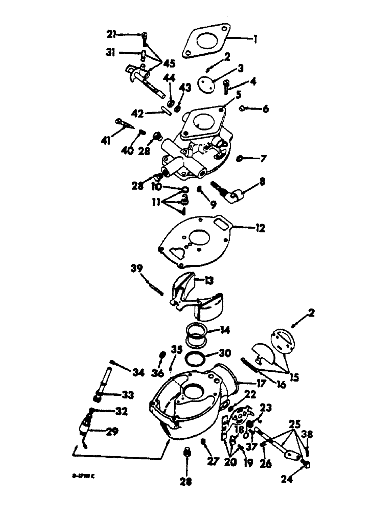 Схема запчастей Case IH C-221 - (A-18) - CARBURETOR-MARVEL SCHEBLER TSX 933 
