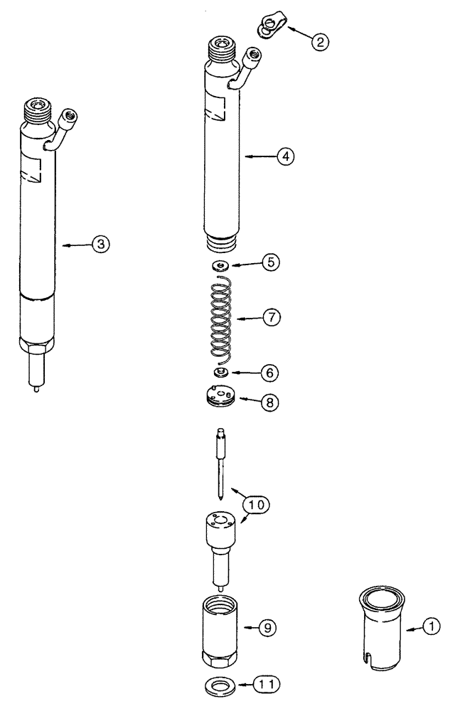 Схема запчастей Case IH 7250 - (3-042) - FUEL INJECTION NOZZLE, 6T-830 AND 6TA-830 ENGINE, PRIOR TO TRACTOR PIN JJA0064978 (03) - FUEL SYSTEM