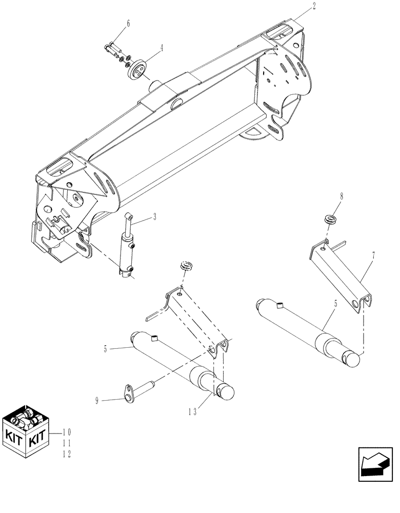 Схема запчастей Case IH 9230 - (35.162.04) - HEAVY DUTY FEEDER LIFT (35) - HYDRAULIC SYSTEMS