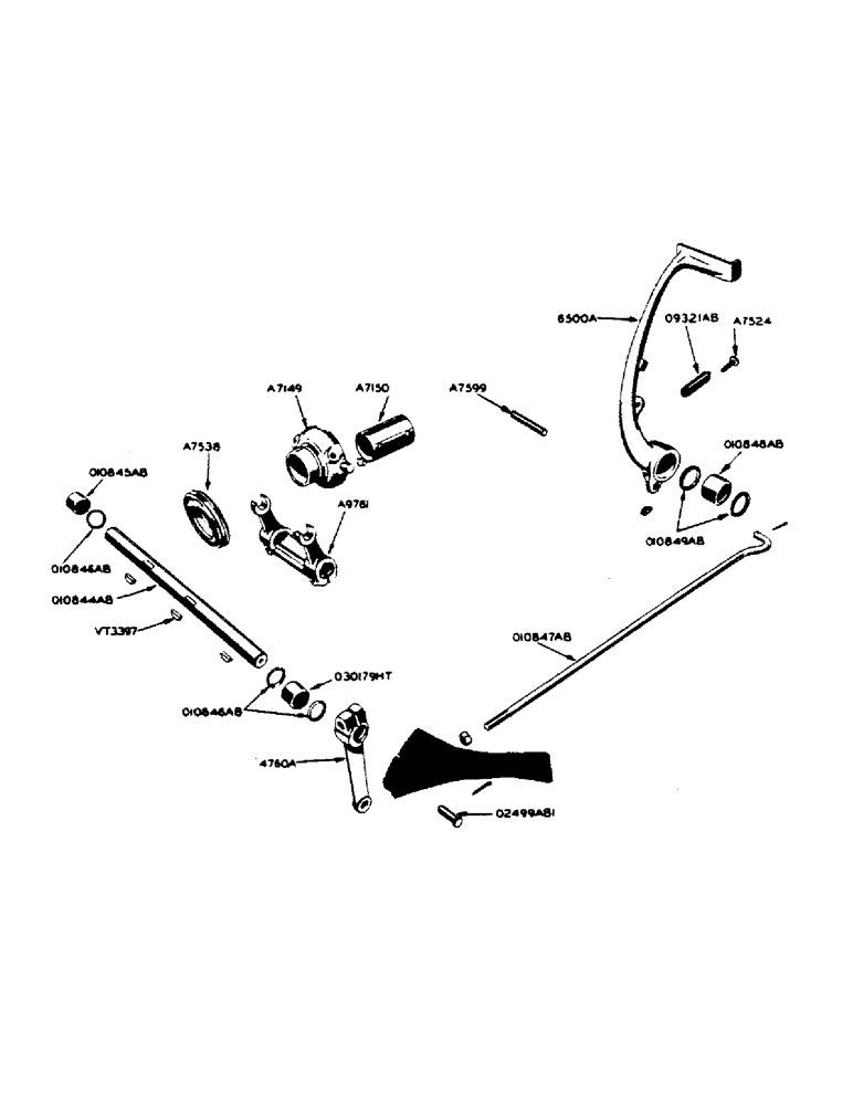Схема запчастей Case IH 400-SERIES - (106B) - CLUTCH THROWOUT PARTS, FOR FOOT OPERATED CLUTCH (06) - POWER TRAIN