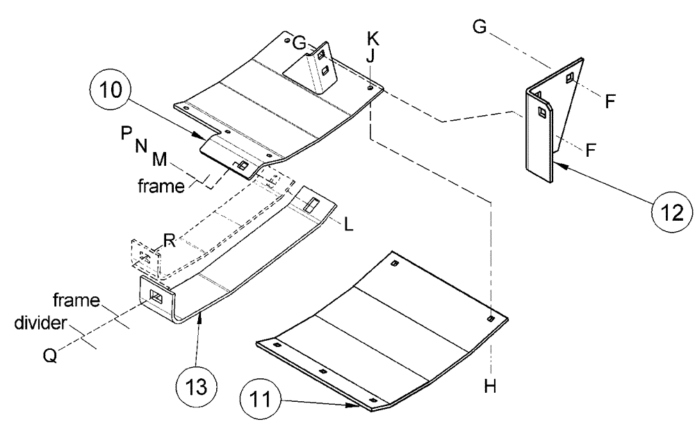 Схема запчастей Case IH 2052 - (09-36) - OUTBOARD SKID SHOES AND POLY (03) - CHASSIS/MOUNTED EQUIPMENT
