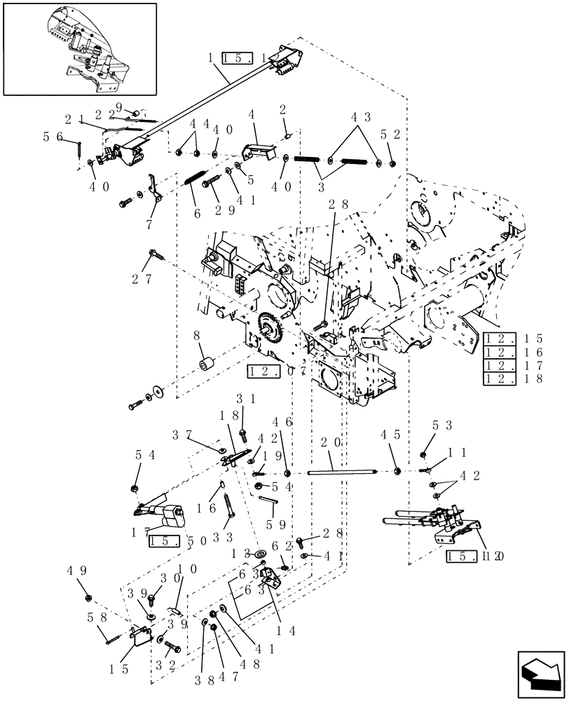 Схема запчастей Case IH RBX453 - (15.01) - ELECTRIC TWINE WRAP (15) - KNOTTER /WRAPPER