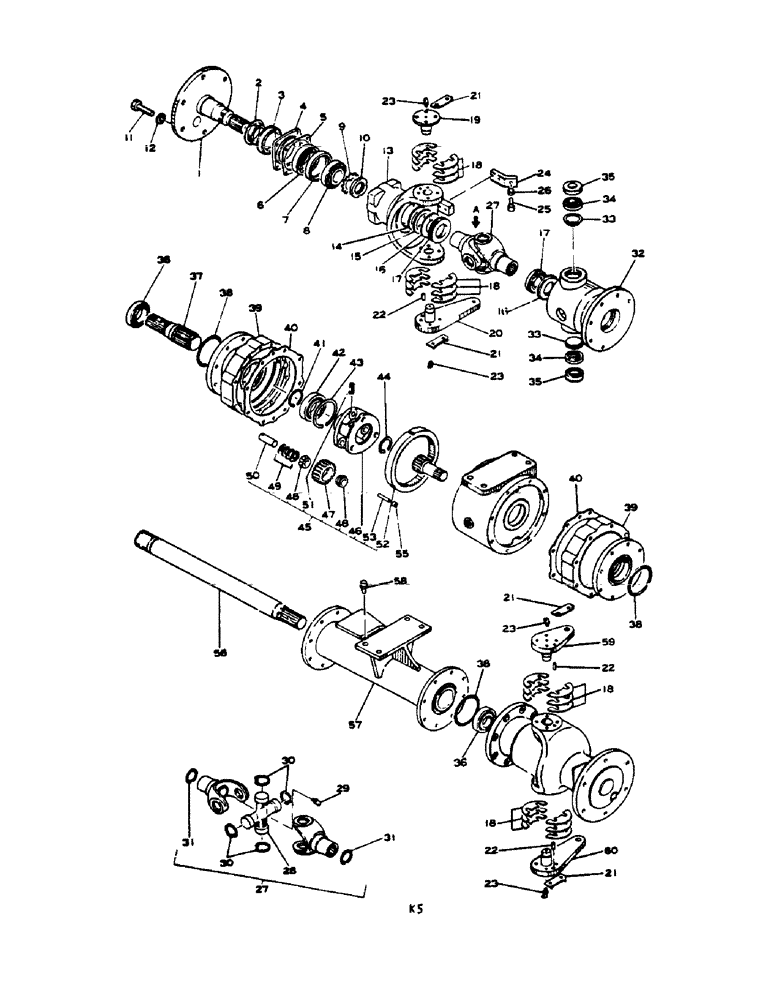 Схема запчастей Case IH 784 - (07-109) - FRONT AXLE, 4-WHEEL DRIVE (04) - Drive Train