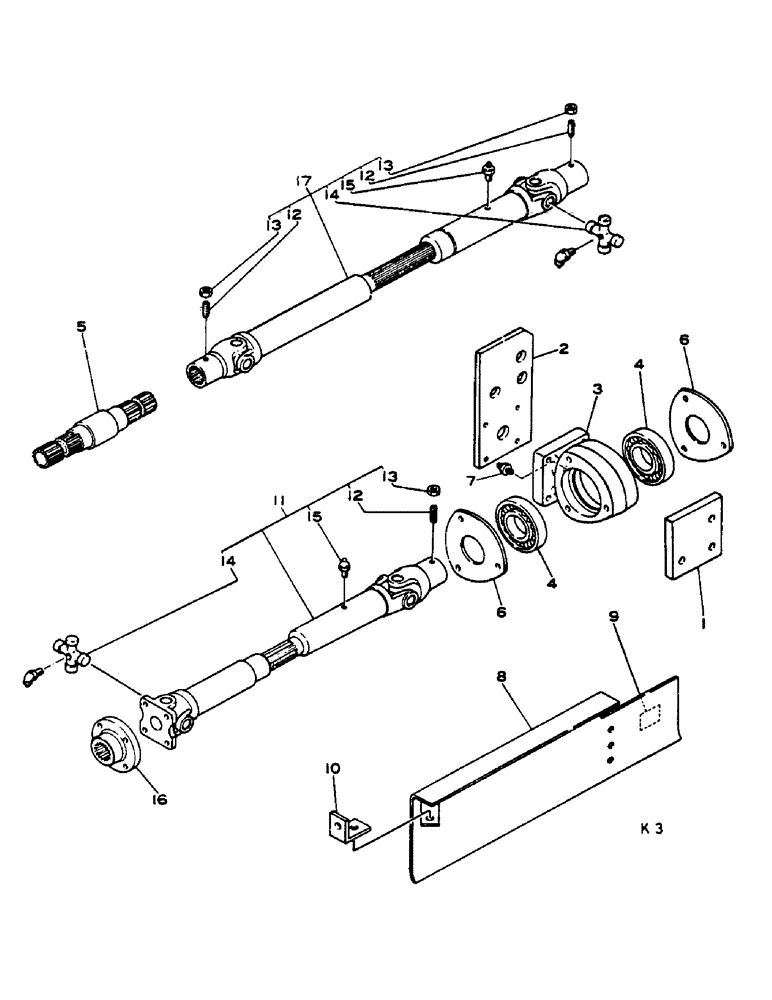 Схема запчастей Case IH 784 - (07-105) - PROPELLER SHAFT, 4-WHEEL DRIVE (04) - Drive Train