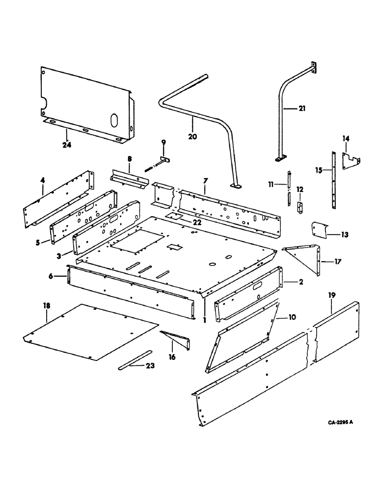 Схема запчастей Case IH 815 - (13-01) - SUPERSTRUCTURE, OPERATORS PLATFORM (05) - SUPERSTRUCTURE