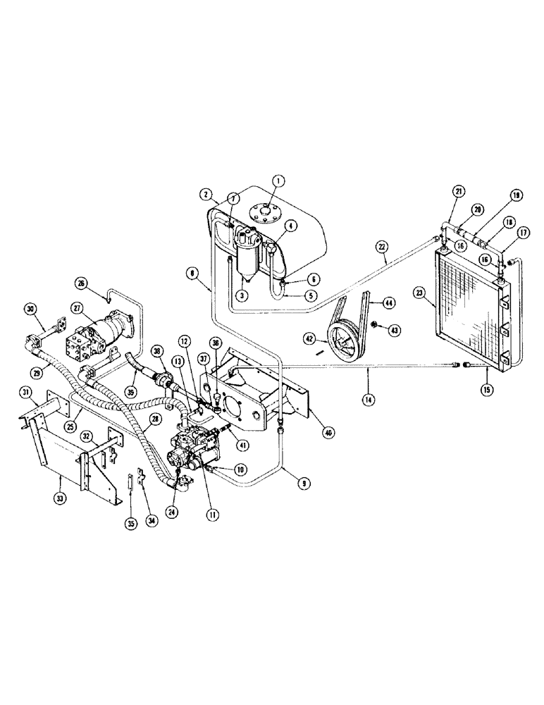 Схема запчастей Case IH 960 - (08) - HYDROSTATIC DRIVE SYSTEM, CONTINUED (29) - HYDROSTATIC DRIVE