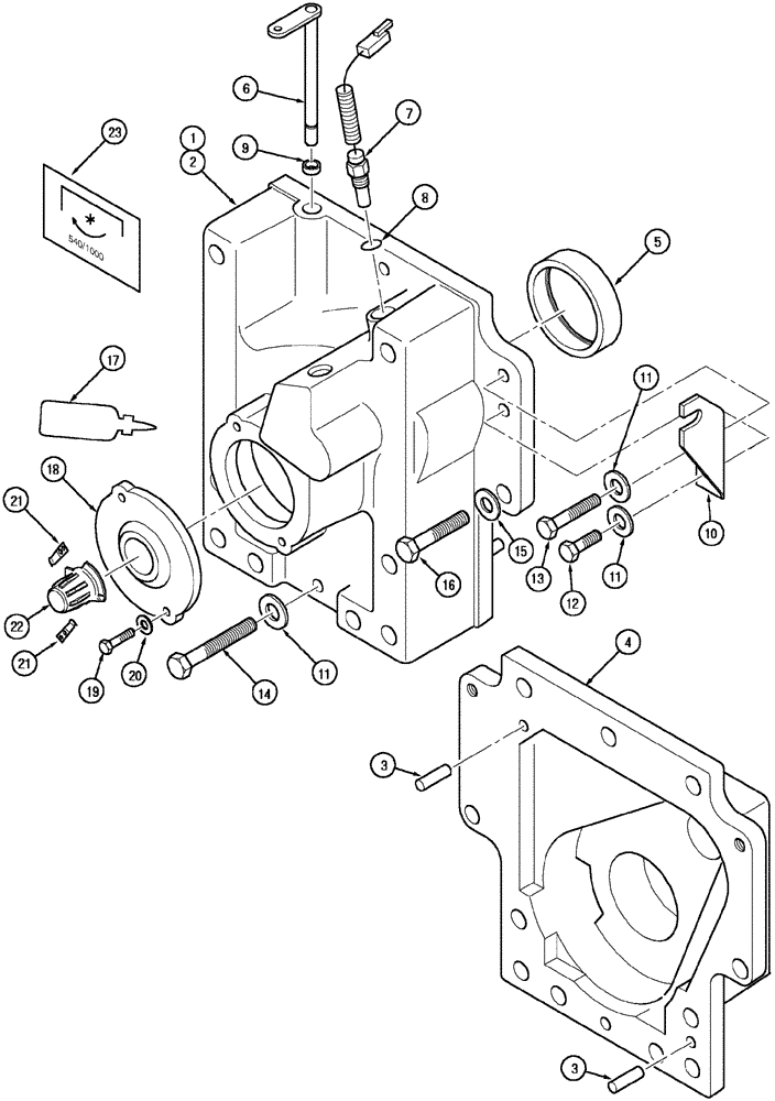 Схема запчастей Case IH MX150 - (06-25) - SHIFTABLE P.T.O. (21) - TRANSMISSION