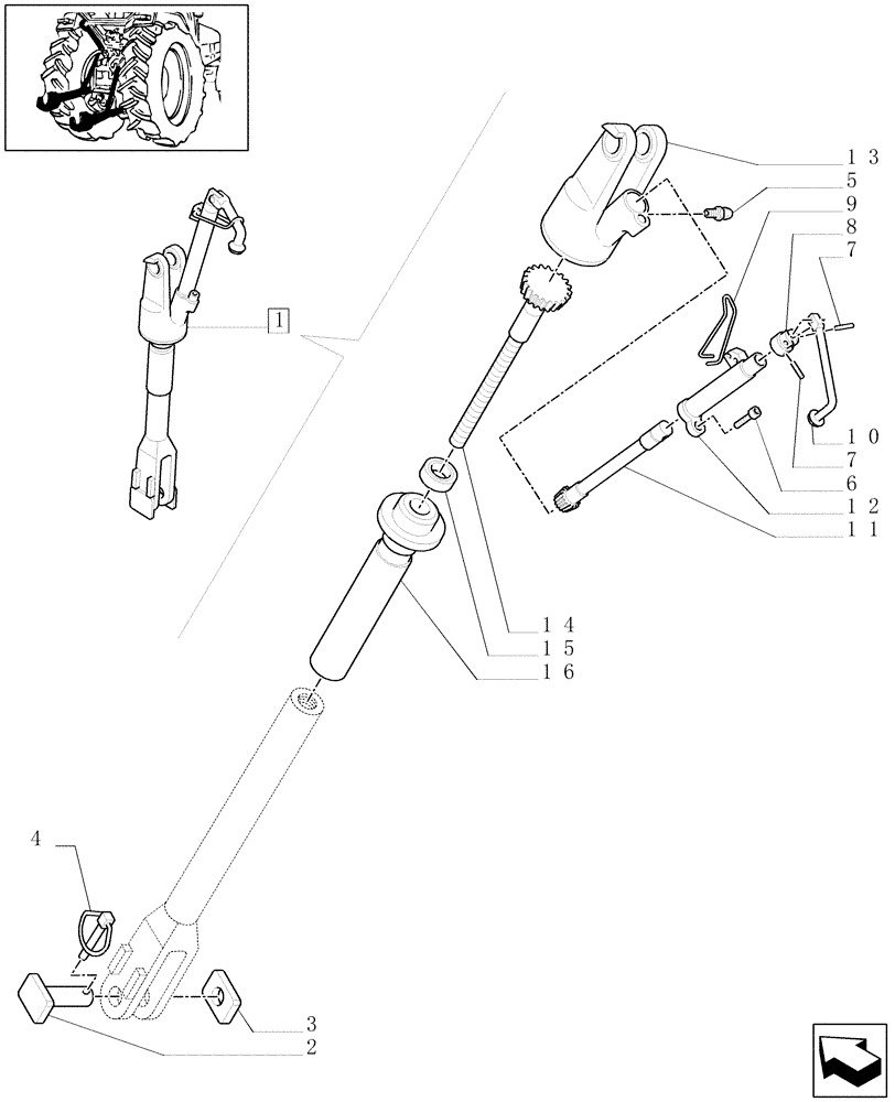 Схема запчастей Case IH JX1075C - (1.89.6/ C) - IMPLEMENT CARRIER - BREAKDOWN - W/CAB - C4914 (09) - IMPLEMENT LIFT