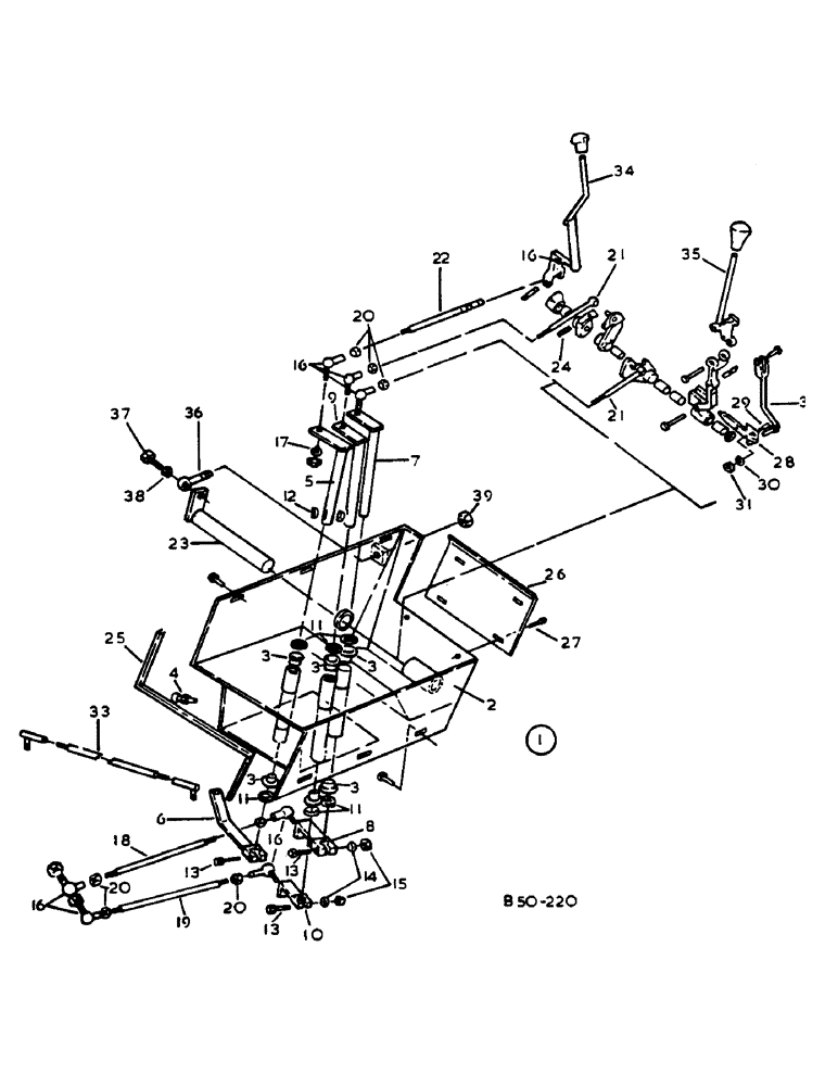 Схема запчастей Case IH 784 - (07-117) - SPEED/RANGE CONTROLS, SYNCHRO, DE-LUXE CAB, UP TO 4681 (04) - Drive Train