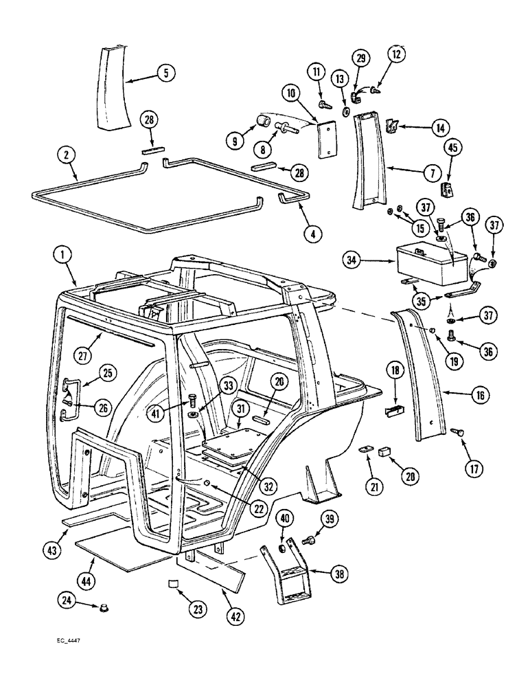Схема запчастей Case IH 3230 - (9-030) - CAB, FRAME (09) - CHASSIS/ATTACHMENTS