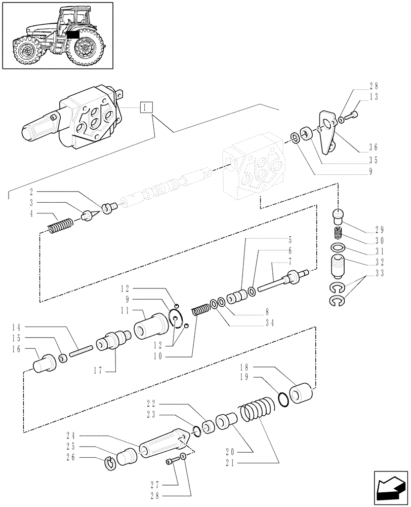 Схема запчастей Case IH JX1080U - (1.82.7/17D) - (VAR.239) 1CONTROL VALVE + 1W/FLOAT + 1W/FLOAT AND KICKOUT - PARTS - C5631 (07) - HYDRAULIC SYSTEM