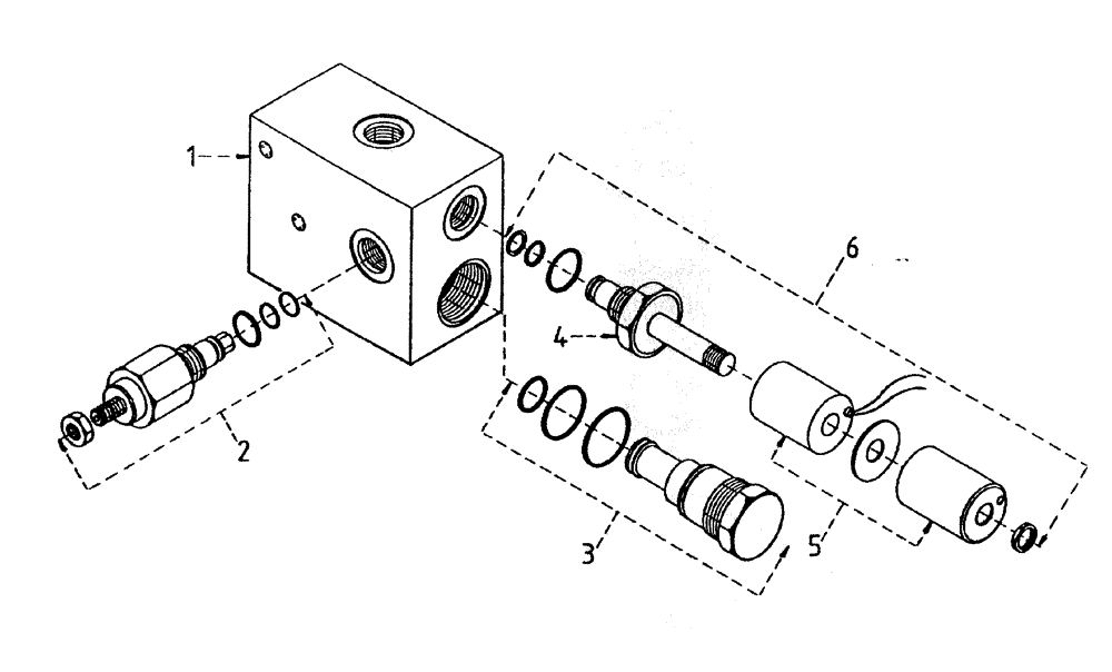 Схема запчастей Case IH 7700 - (B04-55) - HYDRAULIC RELIEF VALVE (EXTRACTORS) Hydraulic Components & Circuits