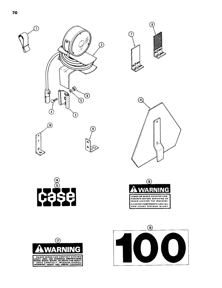 Схема запчастей Case IH 100-SERIES - (70[1]) - DECALS 
