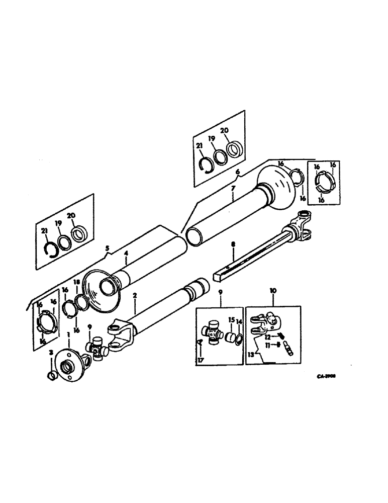 Схема запчастей Case IH 48 - (B-14) - POWER TAKE-OFF DRIVE, STANDARD 