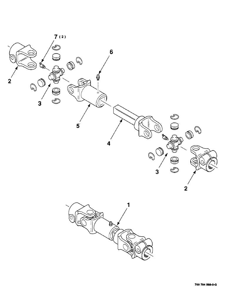 Схема запчастей Case IH 8350 - (2-24) - U-JOINT ASSEMBLY, 700704568 COMPLETE (09) - CHASSIS