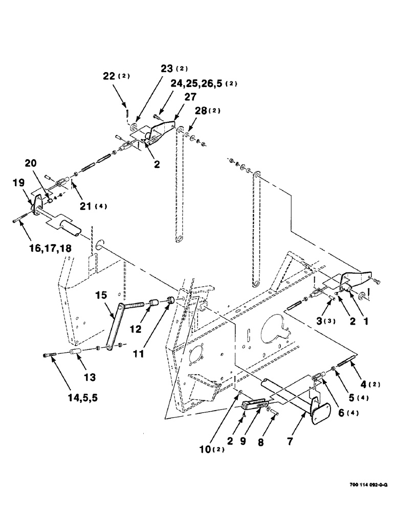 Схема запчастей Case IH 8455T - (3-10) - PICKUP LIFT ASSEMBLY Pickup