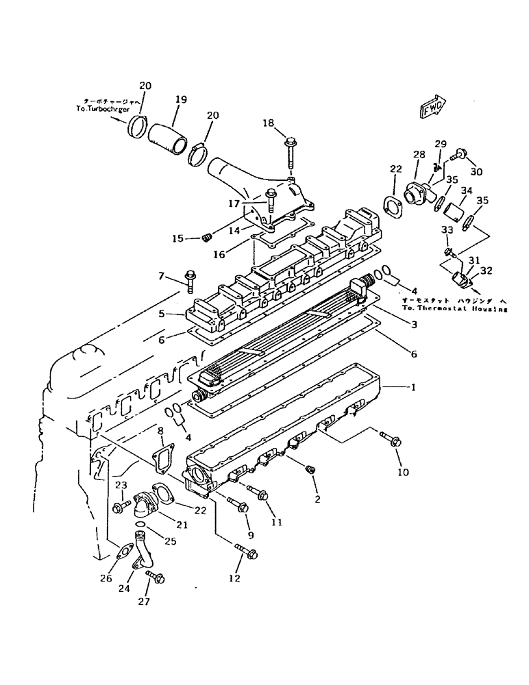 Схема запчастей Case IH 7000 - (C01-04) - ENGINE, AIR INTAKE & AFTER COOLER Engine & Engine Attachments