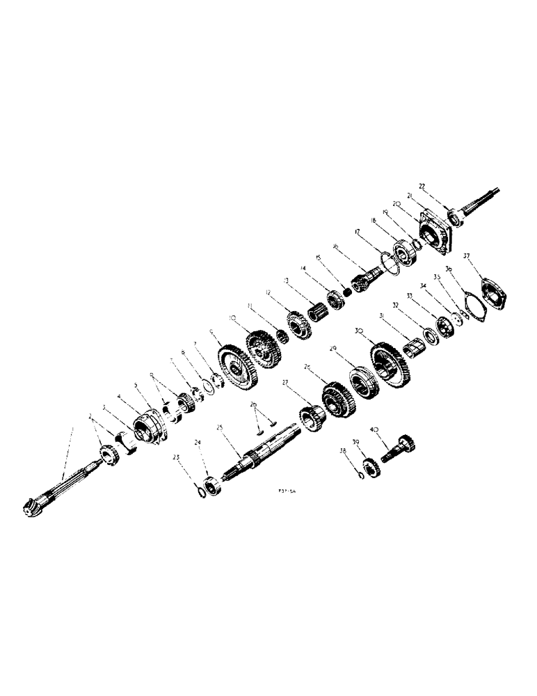 Схема запчастей Case IH 276 - (4-25) - TRANSMISSION GEARS AND SHAFTS (06) - POWER TRAIN