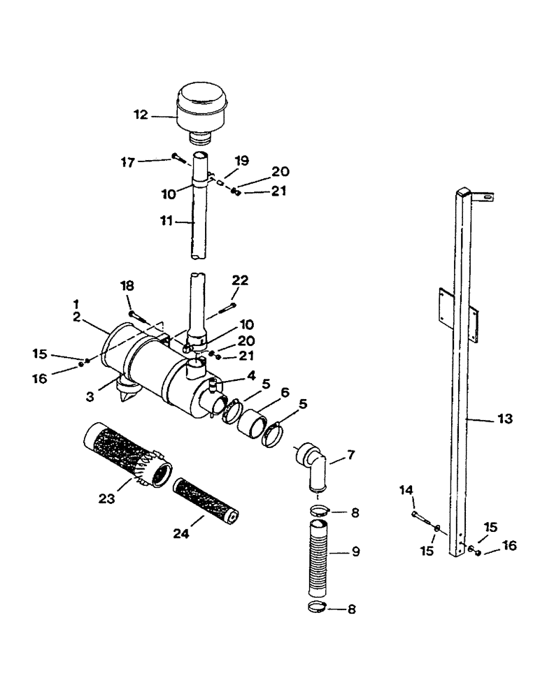 Схема запчастей Case IH 1100 - (E40) - AIR CLEANER 
