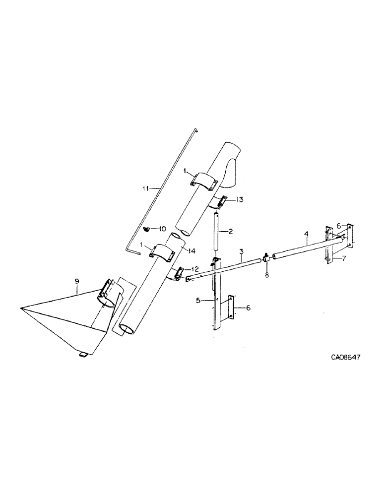Схема запчастей Case IH 800 - (10-25) - FERTILIZER, VERTICAL QUICK FILL AUGER ATTACHMENT, DRY FERTILIZER, UNITS A THROUGH G, M AND T (09) - CHASSIS/ATTACHMENTS