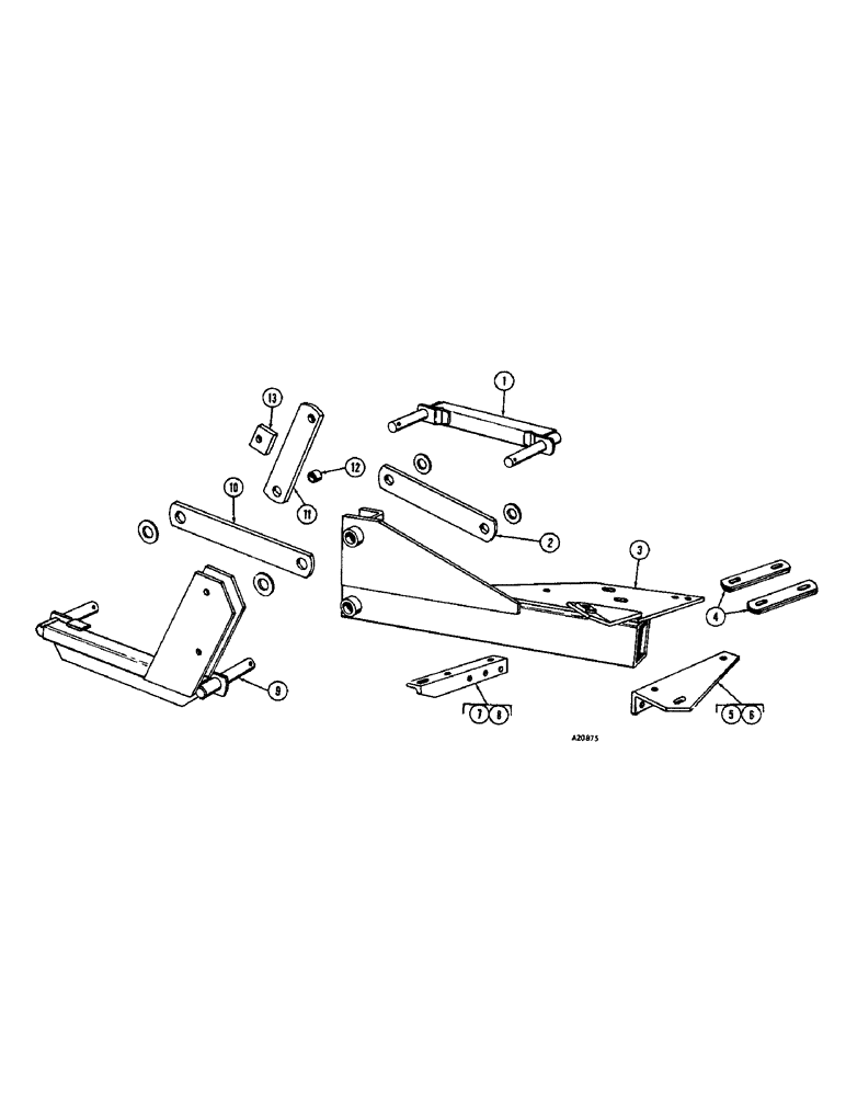Схема запчастей Case IH JTA-SERIES - (34) - FRONT WHEEL LINKAGE, ON LAND HITCH 