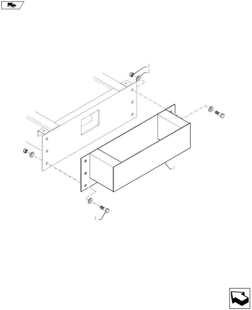 Схема запчастей Case IH TITAN 3530 - (39.100.05) - 18 INCH FRAME EXTENSION (39) - FRAMES AND BALLASTING
