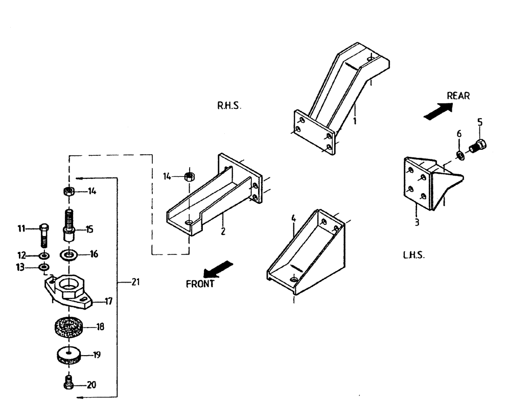 Схема запчастей Case IH 7700 - (C03-70) - ENGINE MOUNTS (6CT) Engine & Engine Attachments