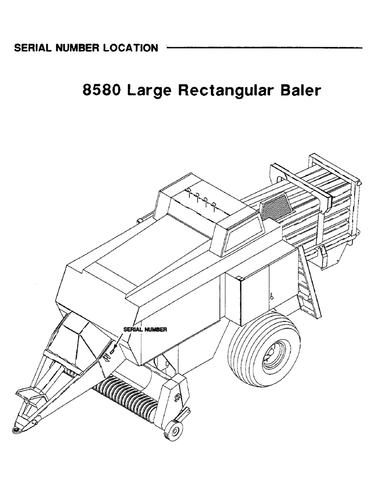 Схема запчастей Case IH 8580 - (01-02) - SERIAL NUMBER LOCATION (00) - GENERAL