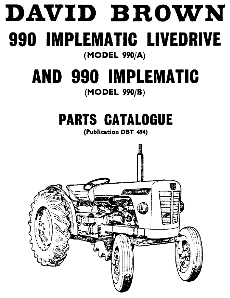 Схема запчастей Case IH 990A - (01) - 990 IMPLEMATIC LIVEDRIVE AND 990 IMPLEMATIC (00) - GENERAL