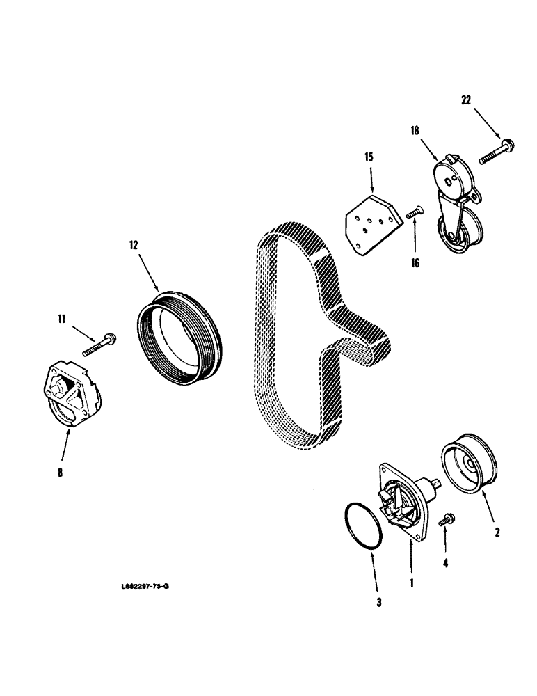 Схема запчастей Case IH 8830 - (2-06) - WATER PUMP SYSTEM, DIESEL ENGINE (02) - ENGINE
