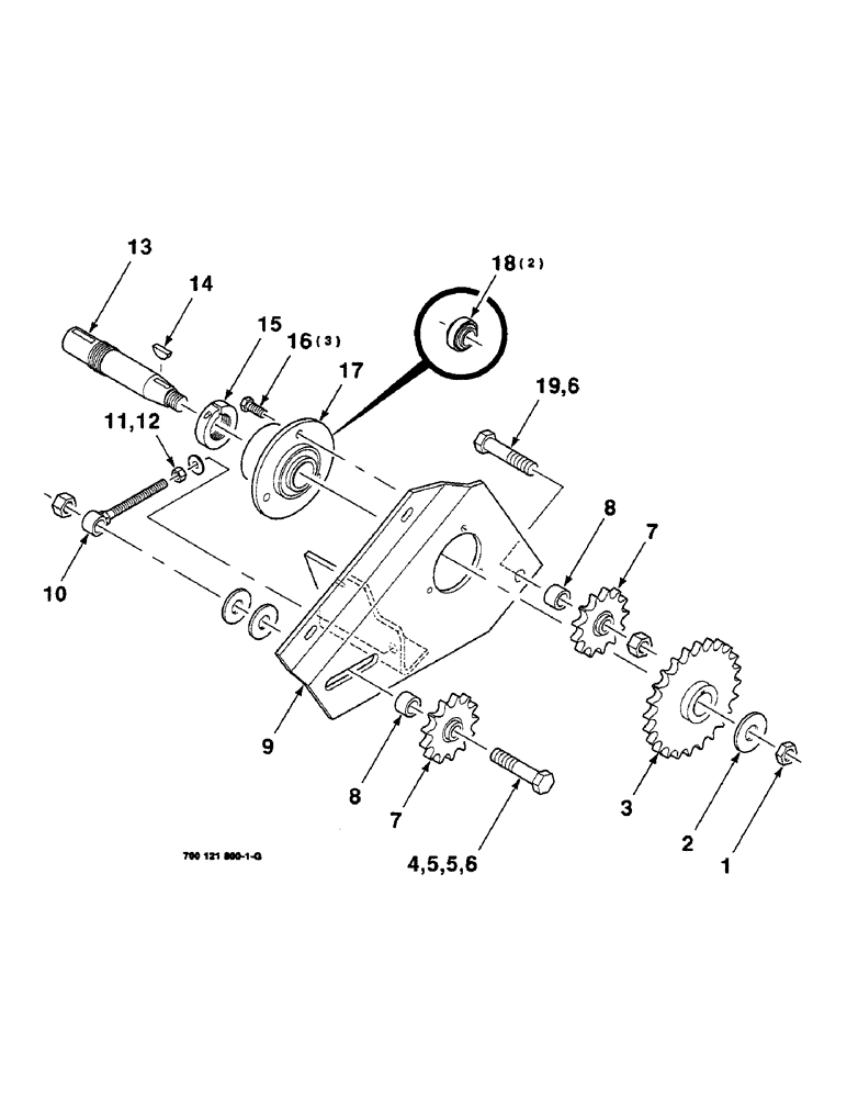 Схема запчастей Case IH 8830 - (9-042) - HAY CONDITIONER DRIVE ASSEMBLY (58) - ATTACHMENTS/HEADERS