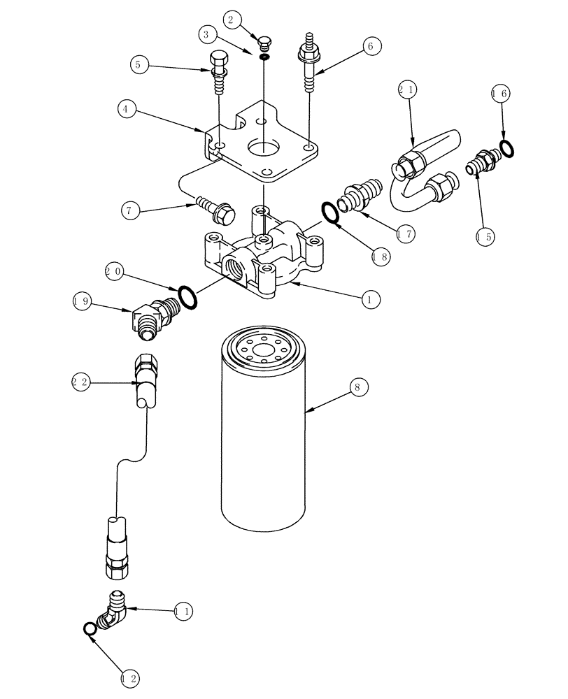 Схема запчастей Case IH MX240 - (03-08) - FUEL FILTER AND CONNECTIONS-PUMP, MX240, MX270, 6TAA-8304 EMISSIONS CERTIFIED ENGINE (03) - FUEL SYSTEM