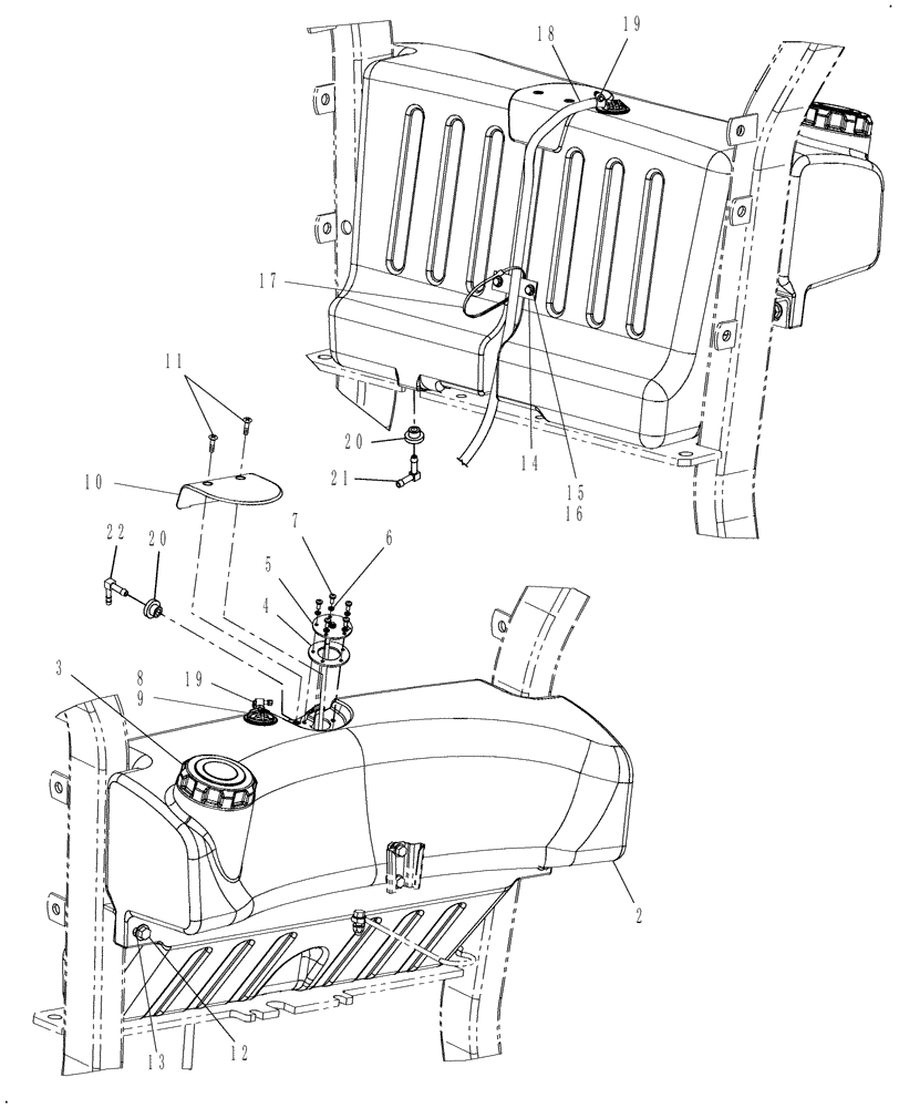 Схема запчастей Case IH D45 - (02.05) - FUEL TANK (02) - ENGINE EQUIPMENT