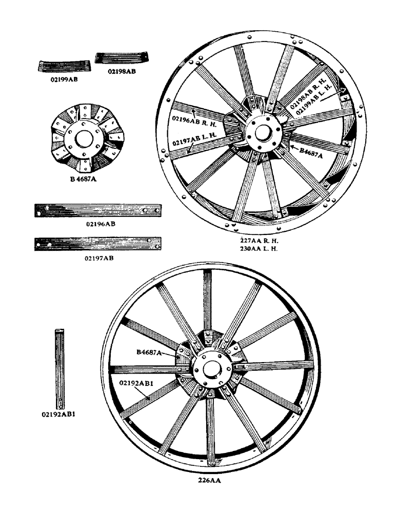 Схема запчастей Case IH DC-SERIES - (087) - SOLID TYPE AND OPEN TYPE STEEL REAR WHEELS, FOR "DC" TRACTORS, PRIOR TO NUMBER 4607033 (06) - POWER TRAIN