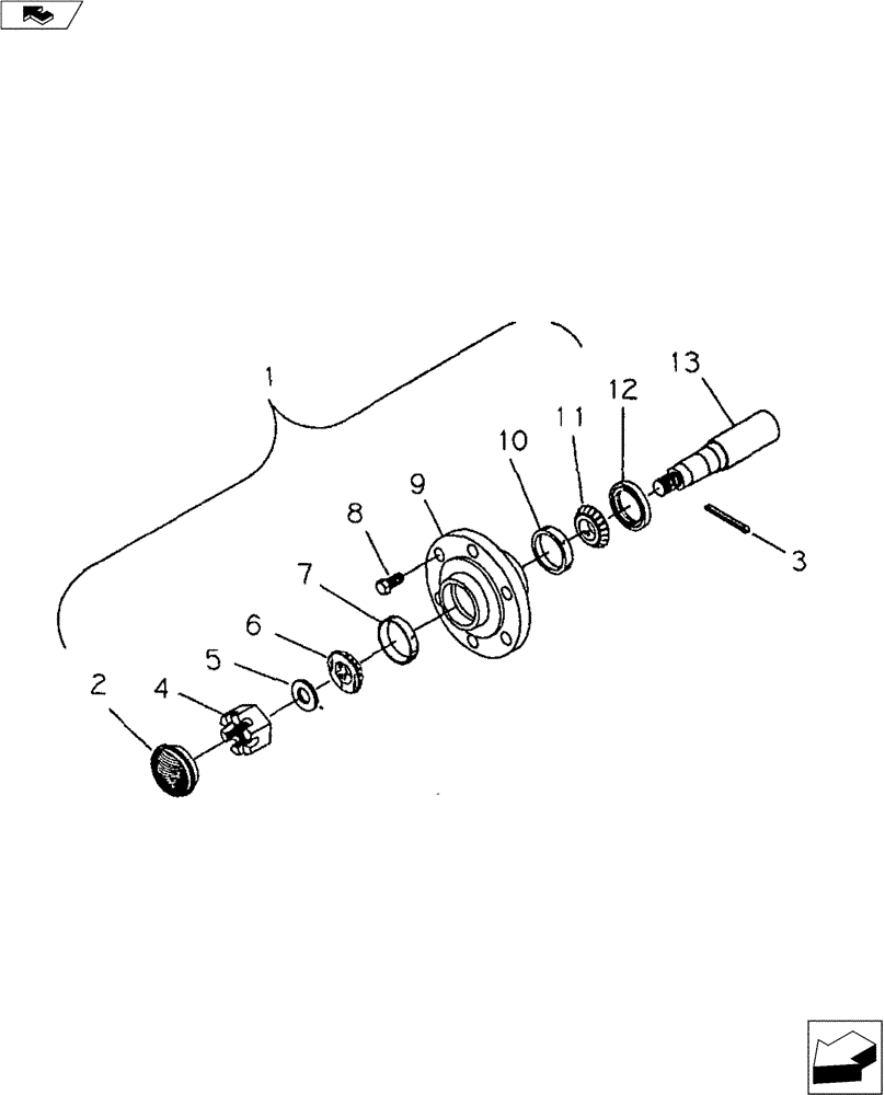 Схема запчастей Case IH 9000 - (44.100.02) - 50-8 HUB AND SPINDLE (44) - WHEELS